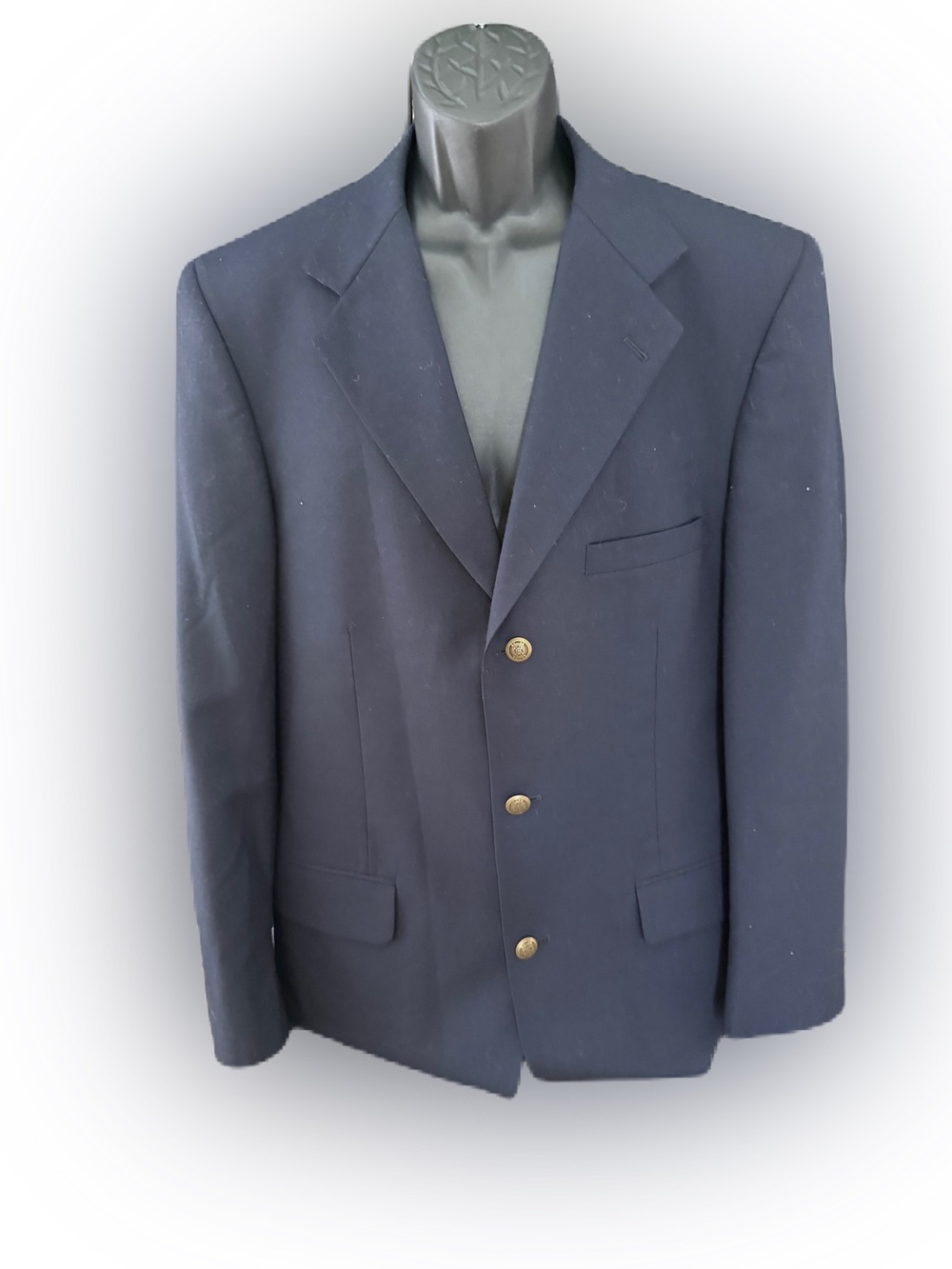 Bernhard Altmann Couture Men’s Blazer Navy Blue 100% Wool Jacket Classic. 42 L